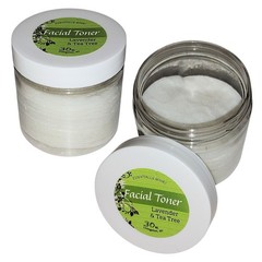 30 Pads All Natural Wipes, Facial Toner Pads (Pack Of 2) Organic Custom Blends