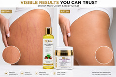 Stretch Mark Cream & Body Oil Set Moisturizing Skin Care for Women & Men