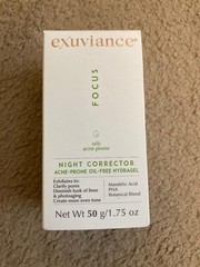 Exuviance Focus Night Corrector Acne Prone Oil Free Hydrogel 1.75 oz