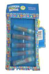 Bonne Bell Lip Smacker Skittles Lip Balm Set 6pc w/Zip Pouch NOS