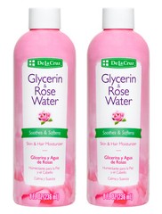 De La Cruz Glycerin & Rose Water Skin Moisturizer 8 FL OZ (2 BOTTLES) B.B. 05/26