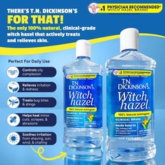 T.N. Dickinson&rsquo;s Witch Hazel 100% Natural 8 Ounce (Pack of 1), Clear