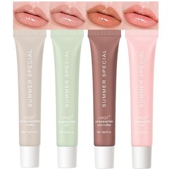 URQT Lip Butter Balm 4PCS Hydrating Moisturizing Lip Care Natural Oils Glossy