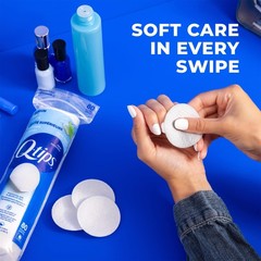 Q-tips Beauty Premium Cotton Rounds 80 Count 2-Pack – Hypoallergenic White