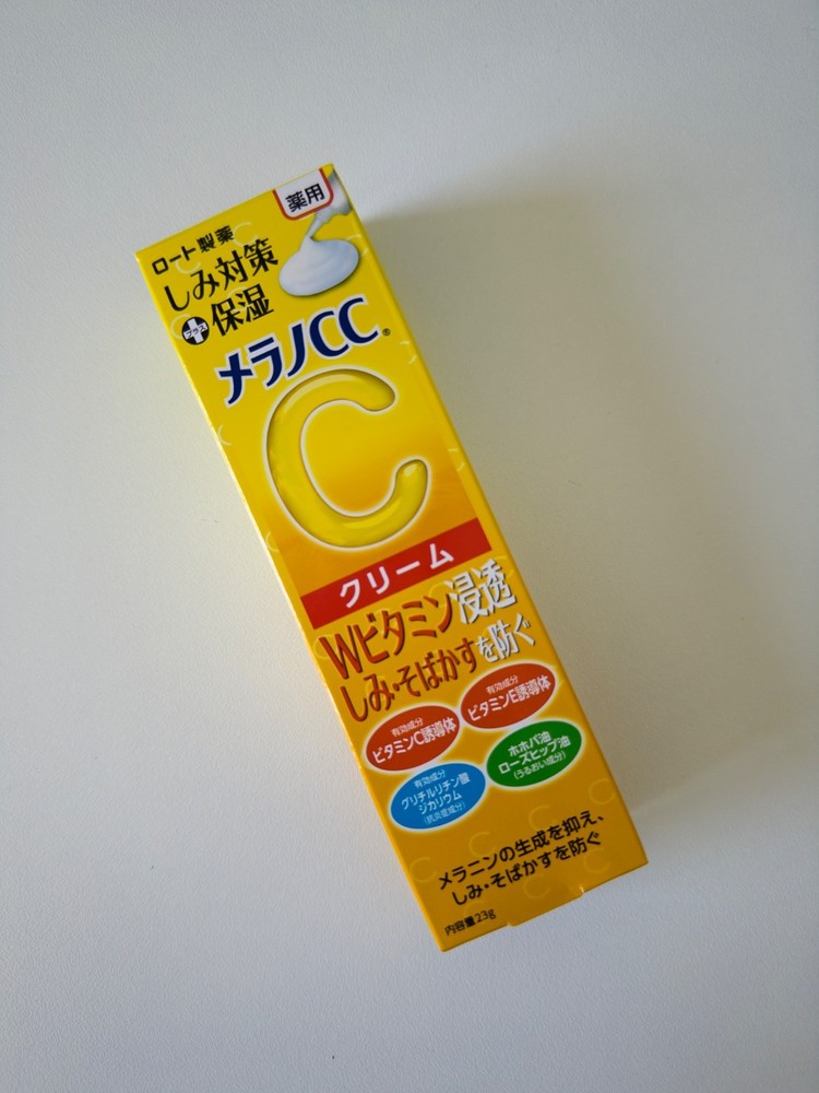 [Ship from US] Rohto Melano CC Vitamin C Face Cream 23g for Dark Spots