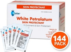 Box of 144 White Petrolatum Jelly for Dry or Cracked Skin, Soothing White Pet…