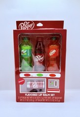 4pc Set Dr. Pepper, 7-up, Crush Vending Machine Lip Balm 3x Bottle + 1 Can Shape