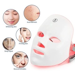 7 Colors LED Facial Mask Light Therapy Face Neck Skin Rejuvenation Beauty Tool