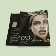 double dare OMG! Platinum Silver Detox Facial Mask Kit w/ Bubbling, Peel-Off