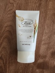 SKINFOOD Rice Daily Scrub Foam 5.07 oz. (150ml) – Hypoallergenic Micro Fine Rice
