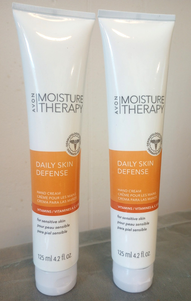 AVON Moisture Therapy Daily Skin Defense Hand Creams 4.2 fl.oz. Each-2 Pack NEW!