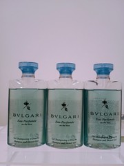 x3 Bvlgari Bleu Shampoo Shower Gel Eau Parfumee au the Bleu 3pc Set 2.5oz each