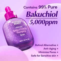 EQQUALBERRY Vitamin Illuminating Serum Bakuchiol Plumping Face Serum 30ml