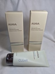 2- AHAVA Time to Clear PURIFYING Mud Mask Dead Sea Mud & Water New 100ml/3.4oz