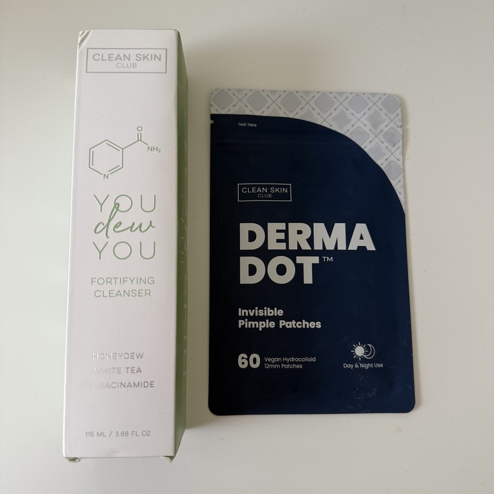 Clean Skin Club – You Dew You Fortifying Cleanser 3.88 Fl Oz + 60 Pimple Patches