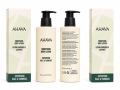 AHAVA Smoothing Body Lotion Superfood Kale & Turmeric 8.5 fl oz 250ml Duo
