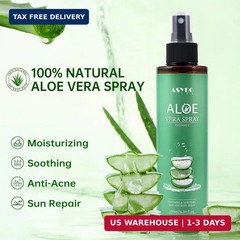 Aloe Vera Spray 180 ml – 99% Organic Pure Aloe Vera Spray for Face, Body & Hair,
