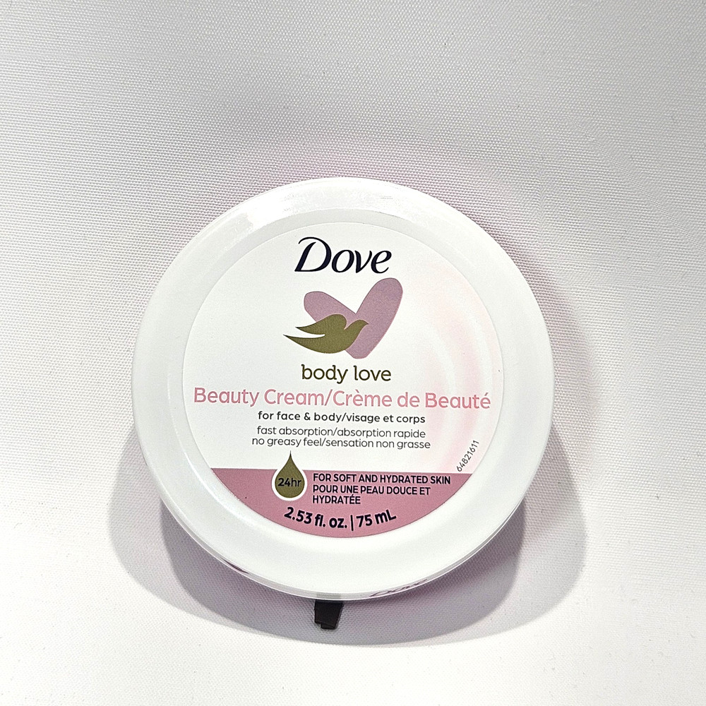 DOVE BODY LOVE Beauty Cream – 24H Soft & Hydrated Skin – 2.53 Fl Oz