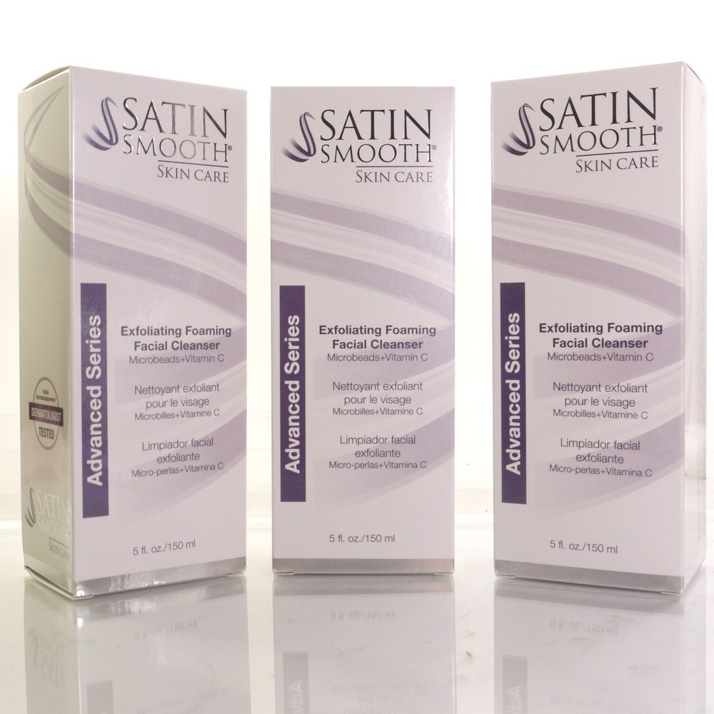 3 SATIN SMOOTH EXFOLIATING FOAMING CLEANSER 5oz