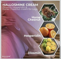 Hallusa Natural Hallosmine Vein Cream 2-Pack (4 oz / 112 g each)