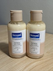 2 BTLS Dermasil Oatmeal Milk Toner (Oatmeal & Snow Mushroom) 4 Fl Oz Soothe