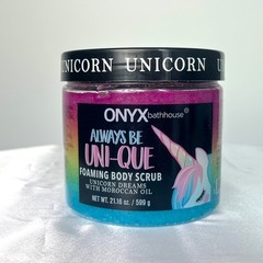ONYX BATHHOUSE Always be Uni-que Foaming Body Scrub Unicorn Dreams Rainbow Ombre