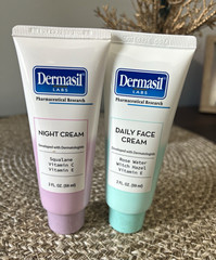 Dermasil Labs Daily & Night Face/Neck Cream Set Squalane + Vitamins C/E 2 fl oz
