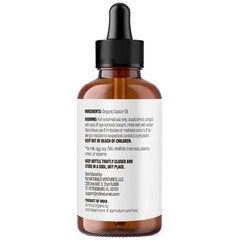 100% Pure Organic Castor Oil for Hair, Lash and 4 Fl Oz (Pack of 1), Clear