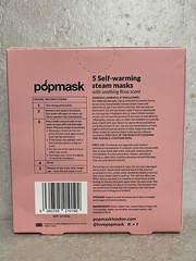 Popmask Sleepover Self Heated Eye Mask Rose Scent Expires 10/26 New Sealed Box