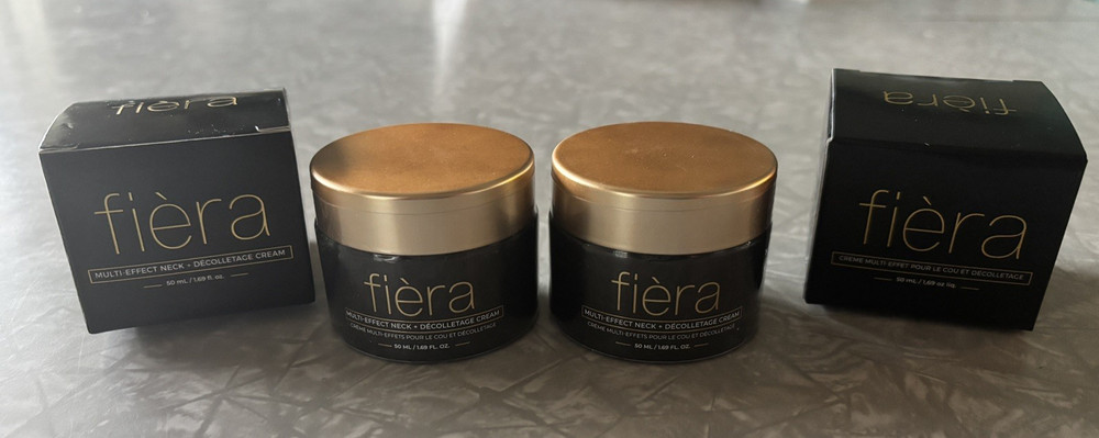FIERA Multi-Effect Neck Plus Decolletage Cream 50 ml/1.69 fl oz SET of 2 NEW