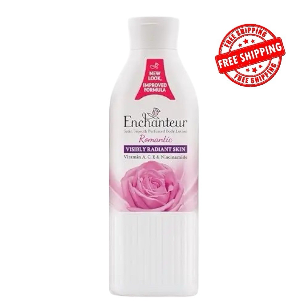 Enchanteur Romantic Perfumed Body Lotion with Aloe Vera & Olive Butter for Satin