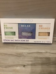 Wrights Apothecary Epsom Salt Bath 🛀 Soak Set- Lavender Orange 🍊 Ginger Mint
