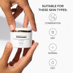 Gentle Microdermabrasion Exfoliating Scrub for Dull Skin Renewal & Smoothing Tex
