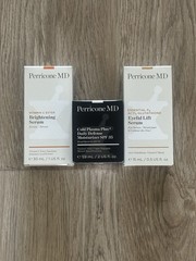 Perricone MD Skincare Trio – Brightening And Eyelid Lifting Serums, Moisturizer