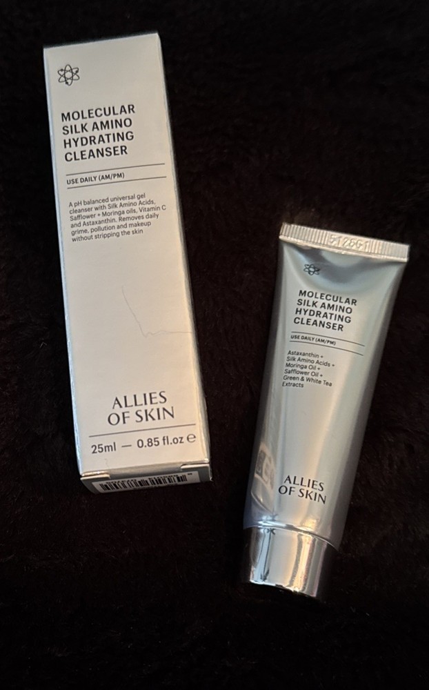 Allies of Skin Molecular Silk Amino Hydrating Cleanser .85oz/25ml Exp 4/28