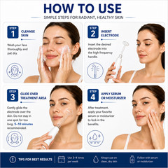 High Frequency Facial Wand Machine Acne Anti Aging Hair Scalp Care Set