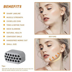 2PCS Silicone Jaw Exerciser Facial Toner Jawline Fitness Ball Neck Toning Equipm