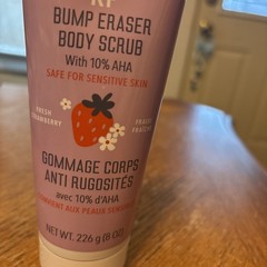 First Aid Beauty KP Bump Eraser Exfoliating Body Scrub, with 10% AHA, 8 oz