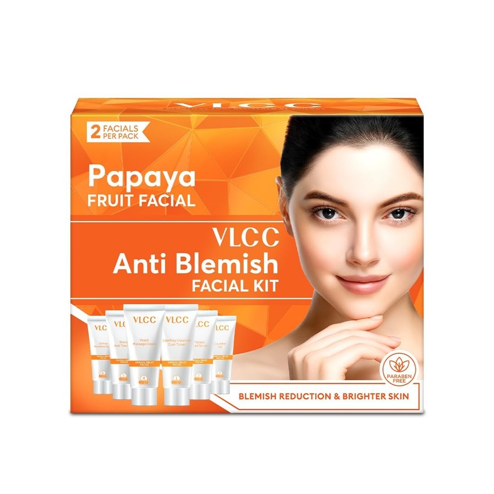VLCC Papaya Fruit Facial Kit 60gm, free shipping