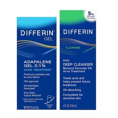 Differin Acne Skin Care Kit, Gel Retinoid 2 Count (Pack of 1), Clear