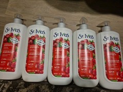 (5) St Ives Repairing Cranberry and Grapeseed Oil Body Lotion 21 oz DISCONTINUED