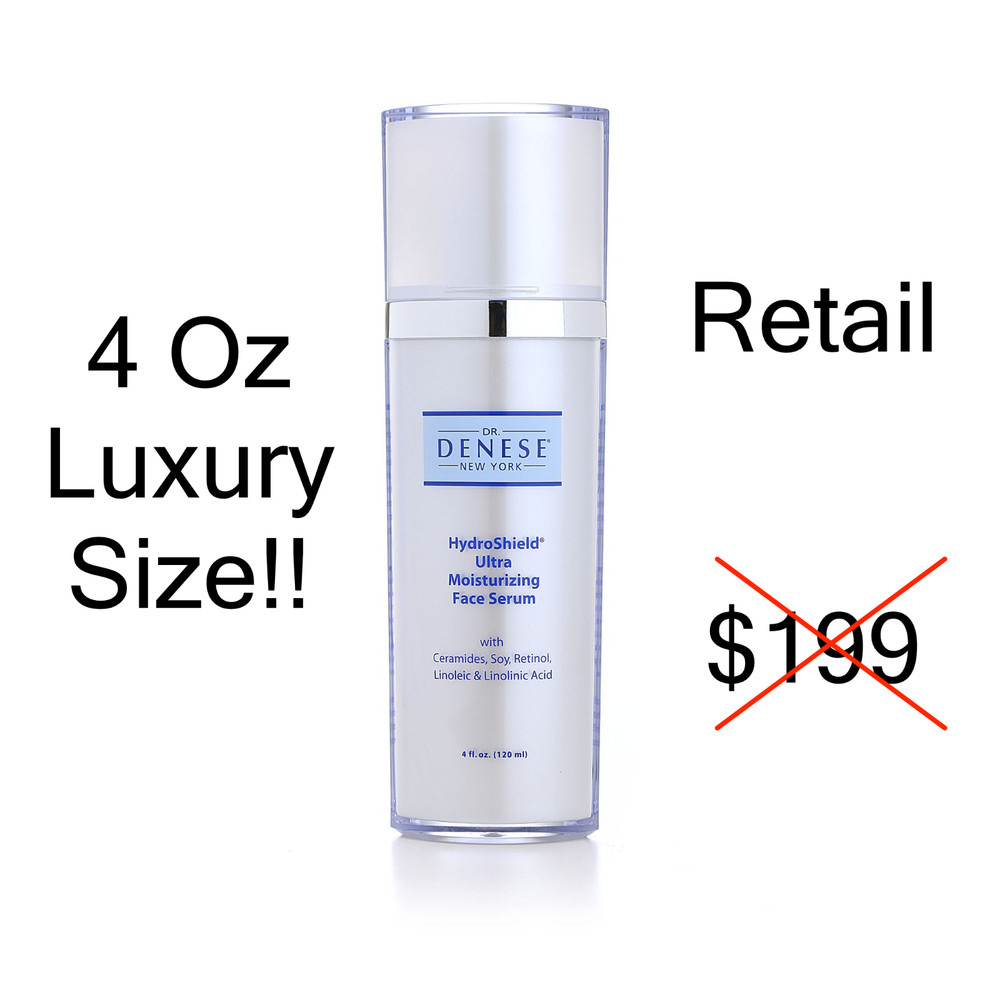Dr. Denese HydroShield Ultra Moisturizing Face Serum 4 oz Luxury Size! **NIB**