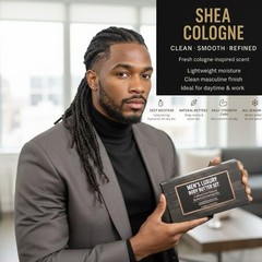 Men&rsquo;s Body Butter Set of 2 – Shea & Cocoa Moisturizer, Hydrating Skin Care