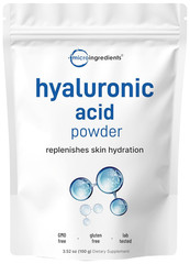 Hyaluronic Acid Serum Powder, 100 Grams | Low Molecular Weight, Cosmetics Grade
