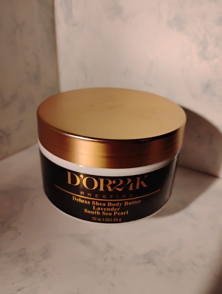 D&rsquo;OR 24k PRESTIGE Deluxe Shea Body Butter Lavender South Sea Pearl 10 oz SEALED