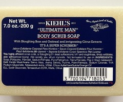 Kiehl’s Ultimate Man Body Scrub Soap 7 oz – Exfoliating Bar for Men w/Oat Seale