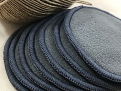 Charcoal Grey Cloth Facial Pads Washable Reusable Soft Face Makeup Remover Wipe