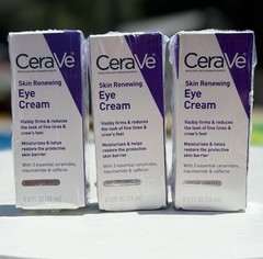 (3) CeraVe Skin Renewing Eye Cream 0.5 oz Peptide Complex Niacinamide Firming