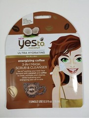 Lot of 2 – Yes To Coconut & Coffee 3-in-1 Mask Scrub And Cleanser – 0.5 oz