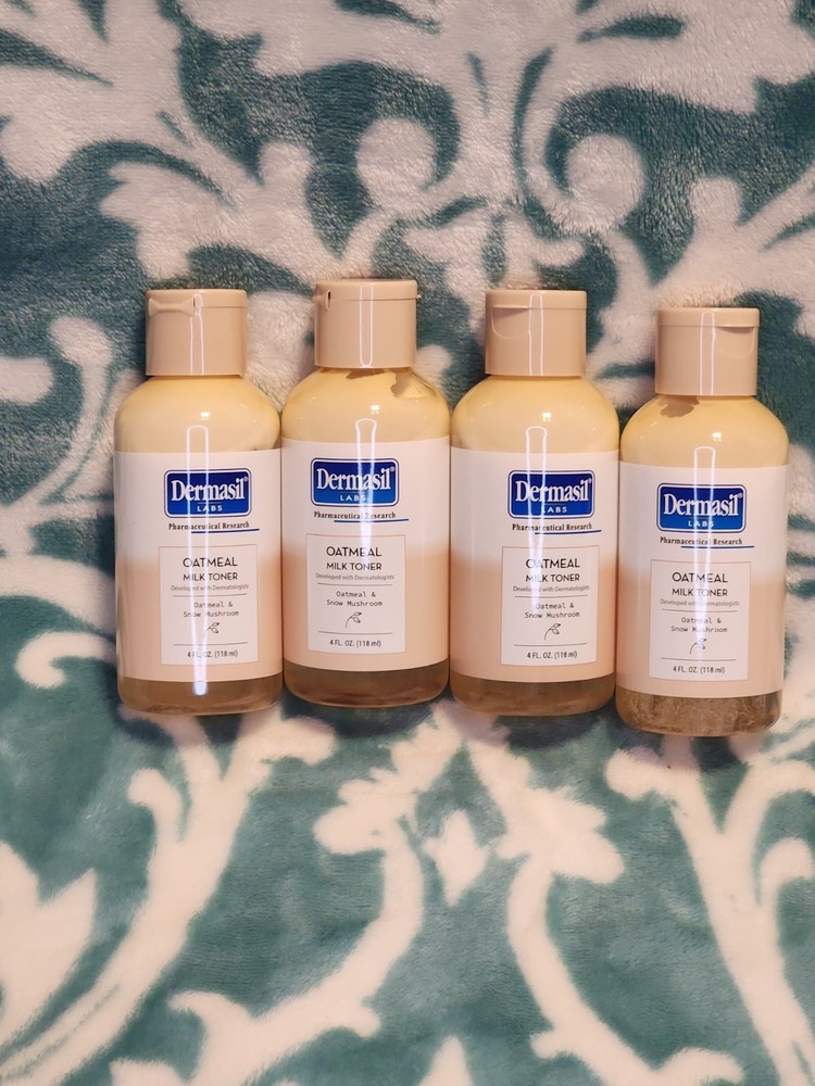 Dermasil Oatmeal Milk Toner LOT OF 4 Snow Mushroom Sensitive Skin